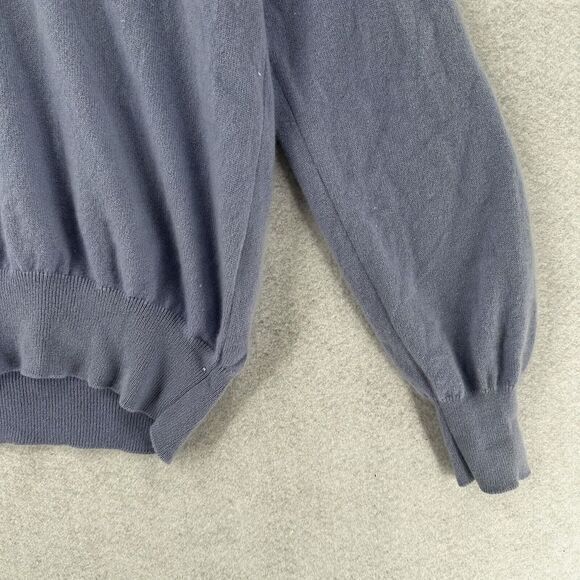 Loro Piana 100% Baby Cashmere Sweater Mens‎ 50IT MED Long Sleeve V Neck Purple - Picture 6 of 14
